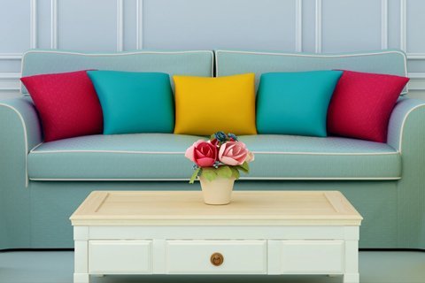 blue sofa